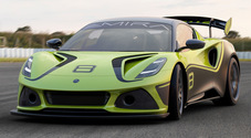 Lotus Emira GT4, debutta versione per competizioni in pista. È spinta da un motore benzina Toyota V6 da 3,5 litri con 400 cv